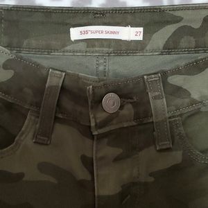 Levi's camouflage skinny 535 superskinny low-rise